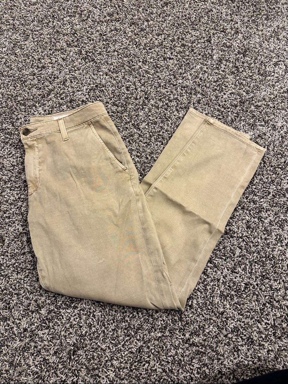 Women's Khaki Straight-Leg Trousers - Classic Everyday Essential